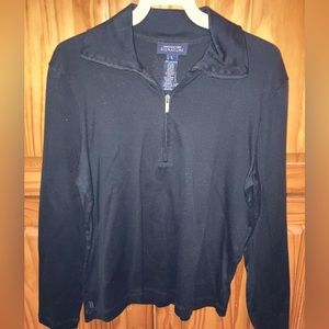 New! Jones of New York Signature long sleeved zip up V neck Large